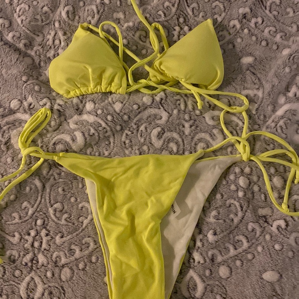 Shein string bikini, shows lots of skin! If you’re lookin for that it’s perfect